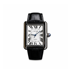 Luxury Men's Square Quartz Watch – Black Dial Edition
