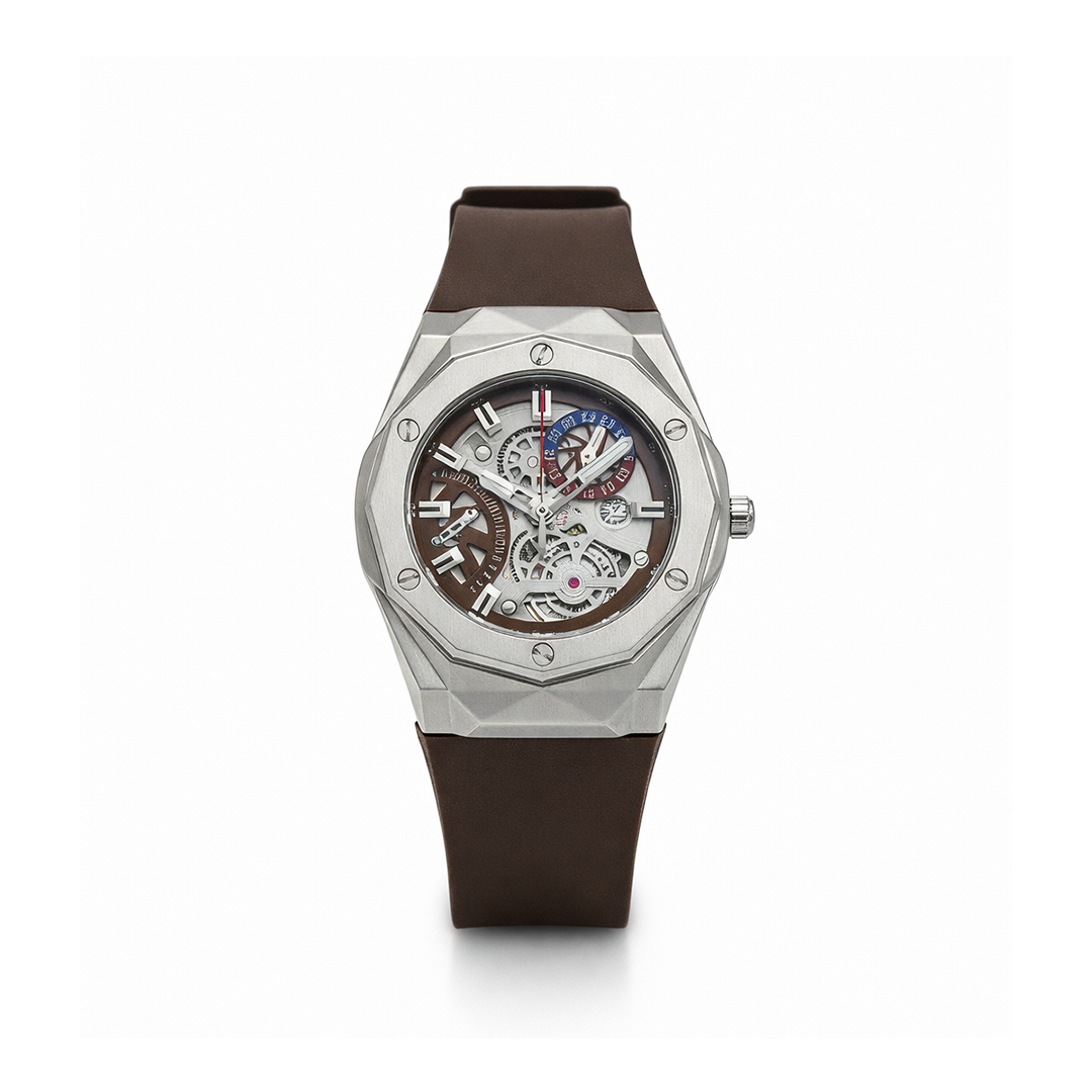 Octagonal Skeleton Watch