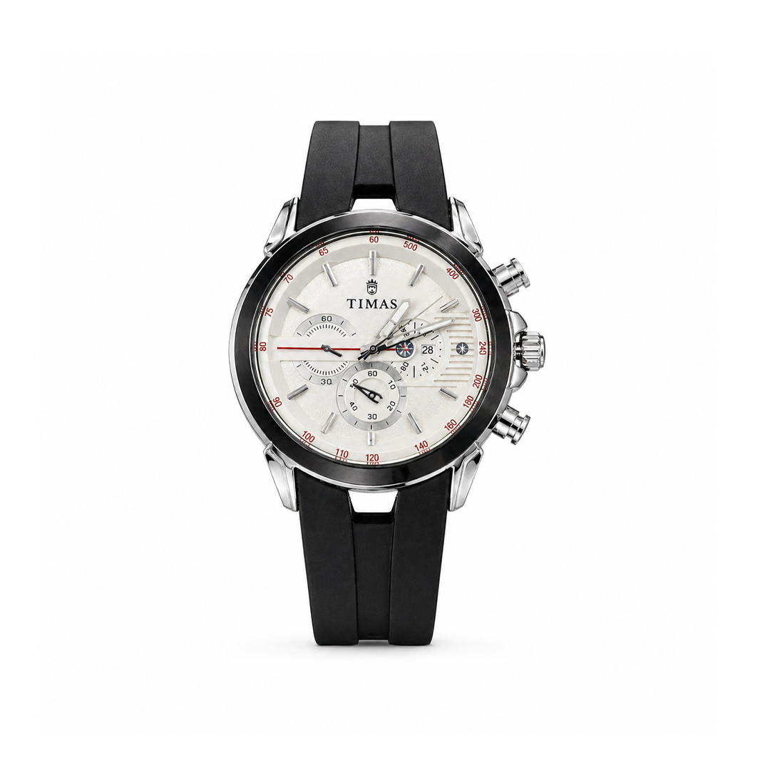 Timas Premium Quartz Sporty Design - Pure White