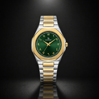 Elegant Royal Arabic Men's Watch - Emerald Green Dial