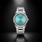 Elegant Royal Arabic Men's Watch - Aqua Blue Dial