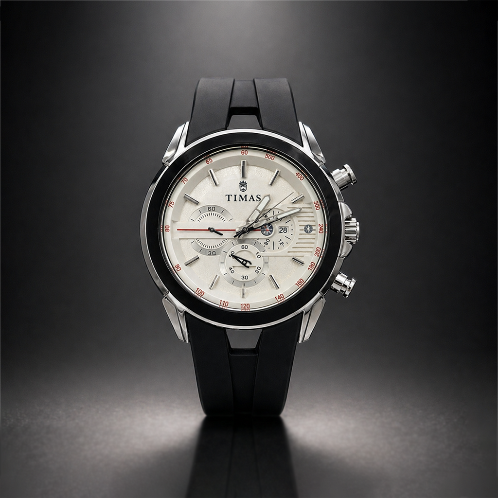 Timas Premium Quartz Sporty Design - Pure White