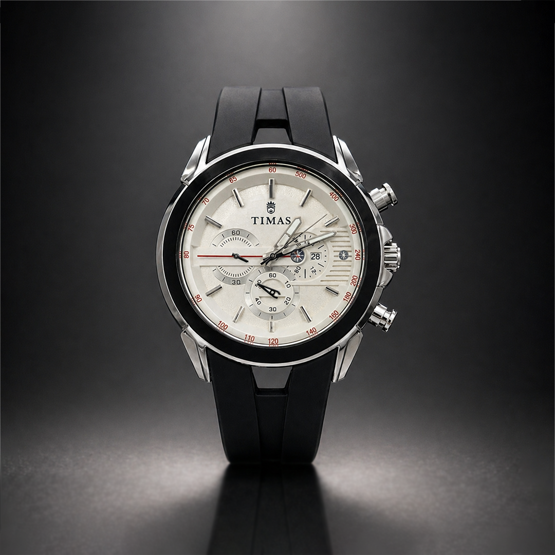 Timas Premium Quartz Sporty Design - Pure White