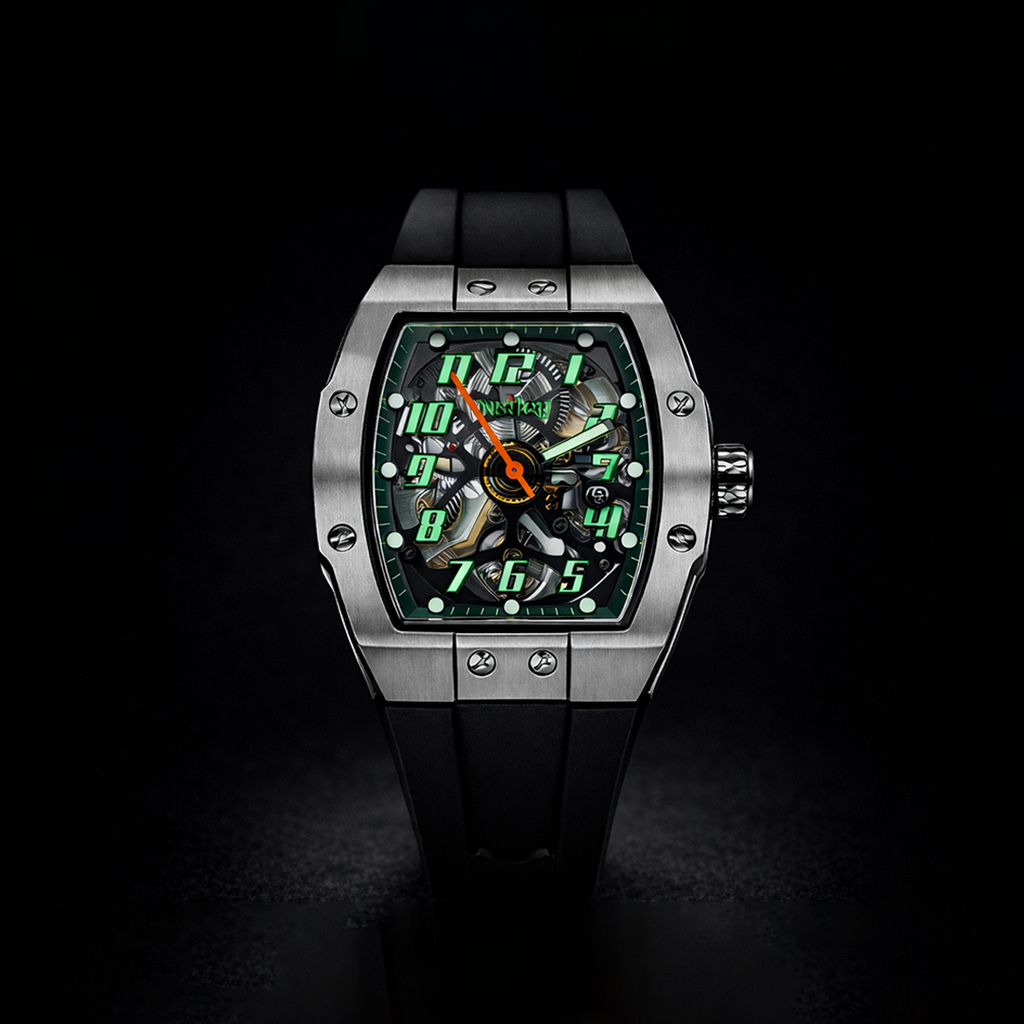 Vanguard Skeletonized "Emerald Carbon" Sports Watch