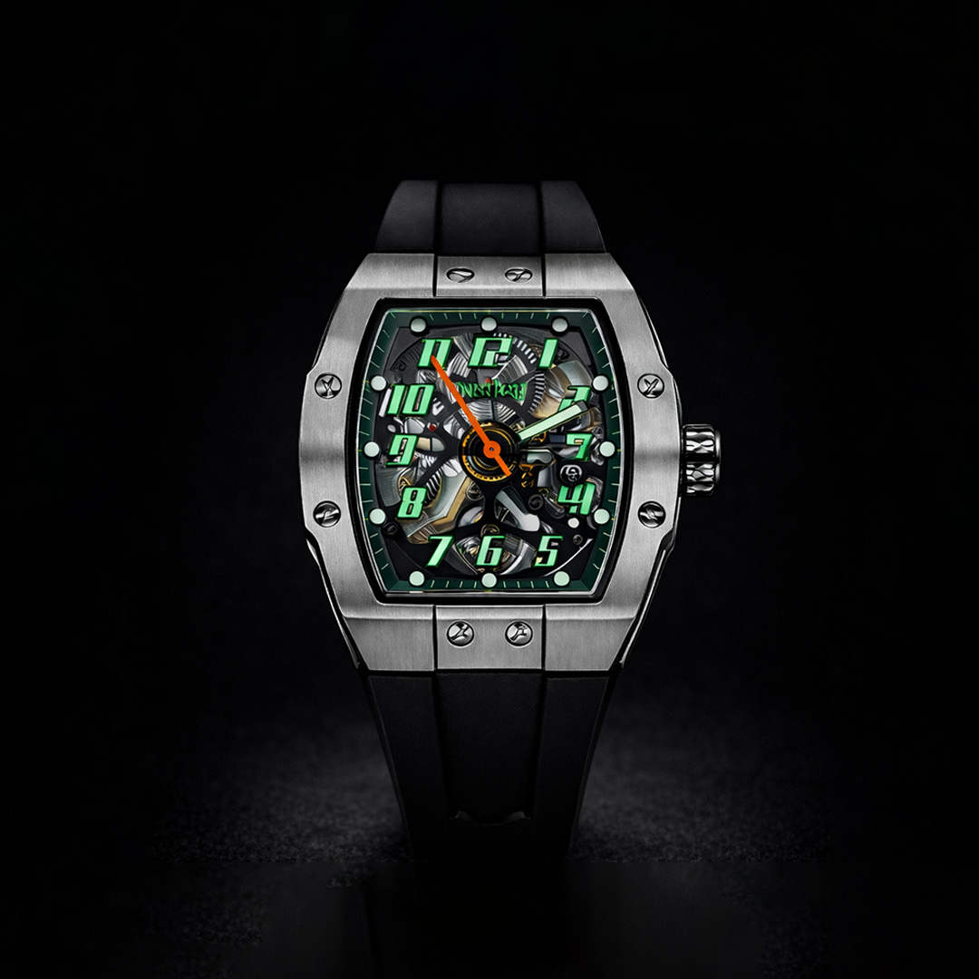Vanguard Skeletonized "Emerald Carbon" Sports Watch