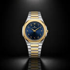 Elegant Royal Arabic Men's Watch - Navy Blue Dial