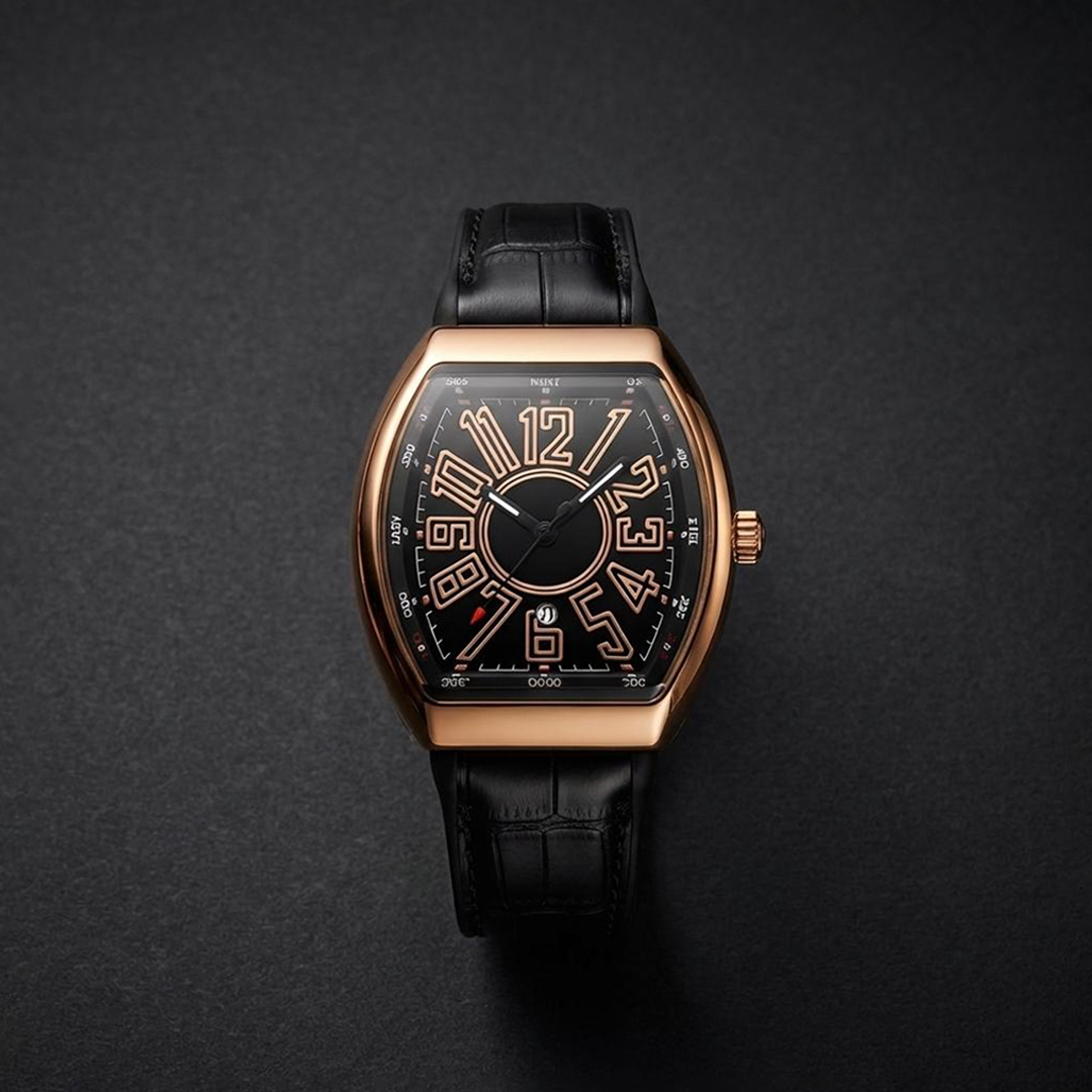 Franck Muller Vanguard Black Dial Luxury Watch – Black GOLD Edition
