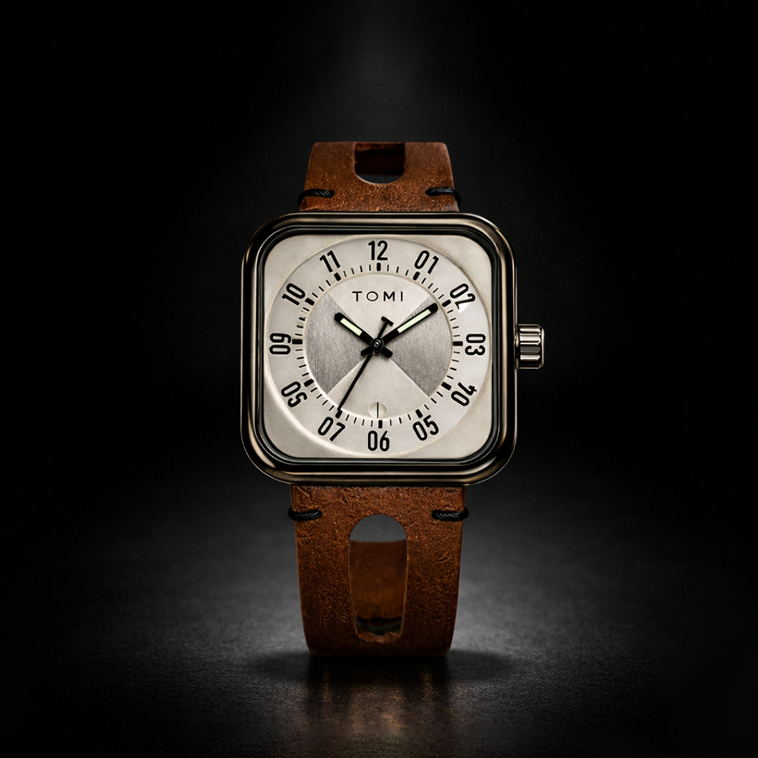TOMI Urban Aviator Square Watch