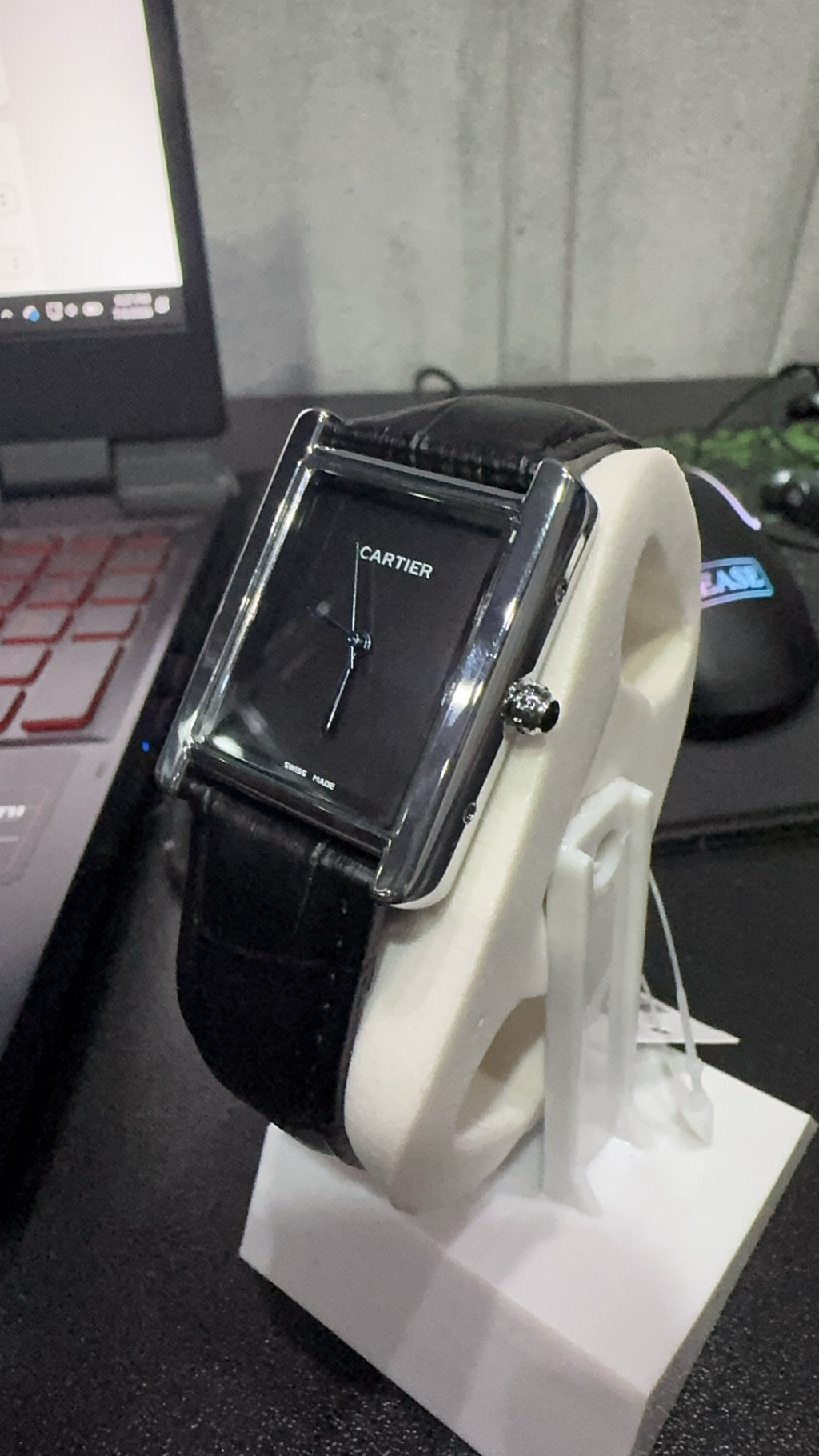 Cartier Tank Screw back Premium A grade Quality - Leather strap