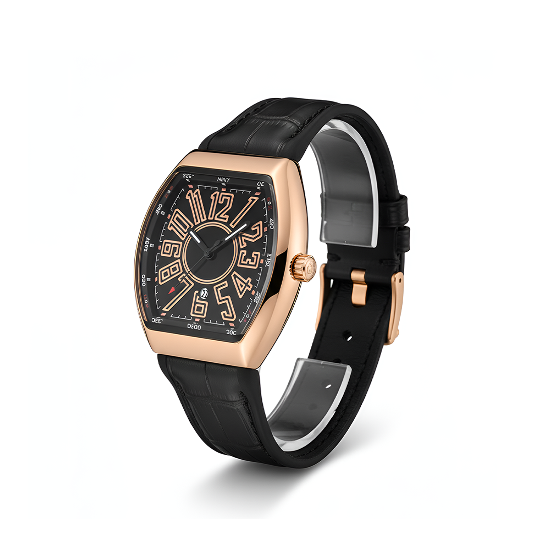 Franck Muller Vanguard Black Dial Luxury Watch – Black GOLD Edition