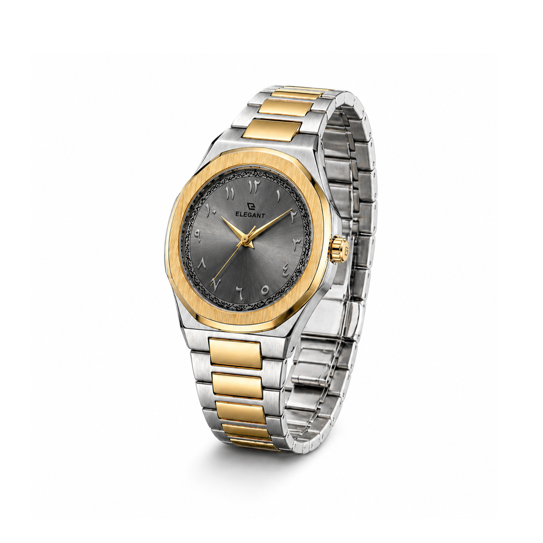 Elegant Royal Arabic Men's Watch - Grey Dial