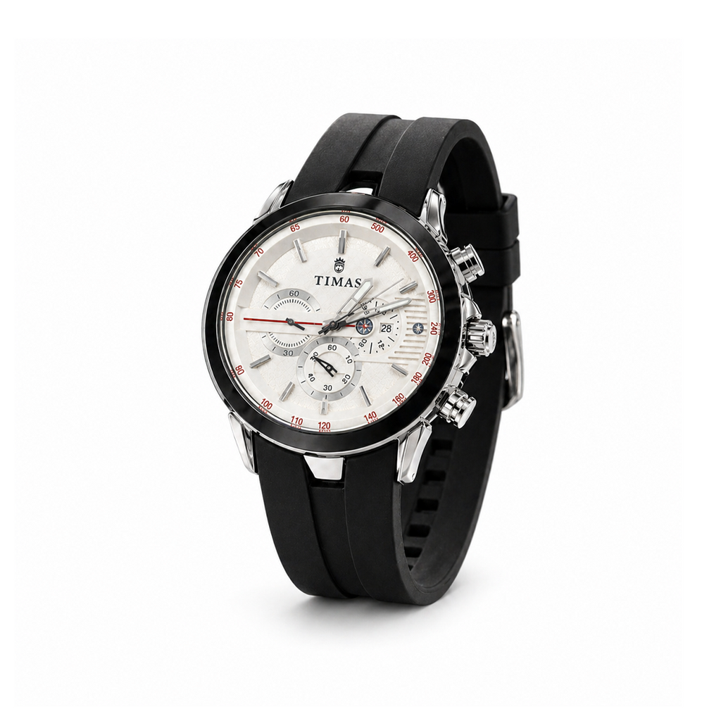 Timas Premium Quartz Sporty Design - Pure White