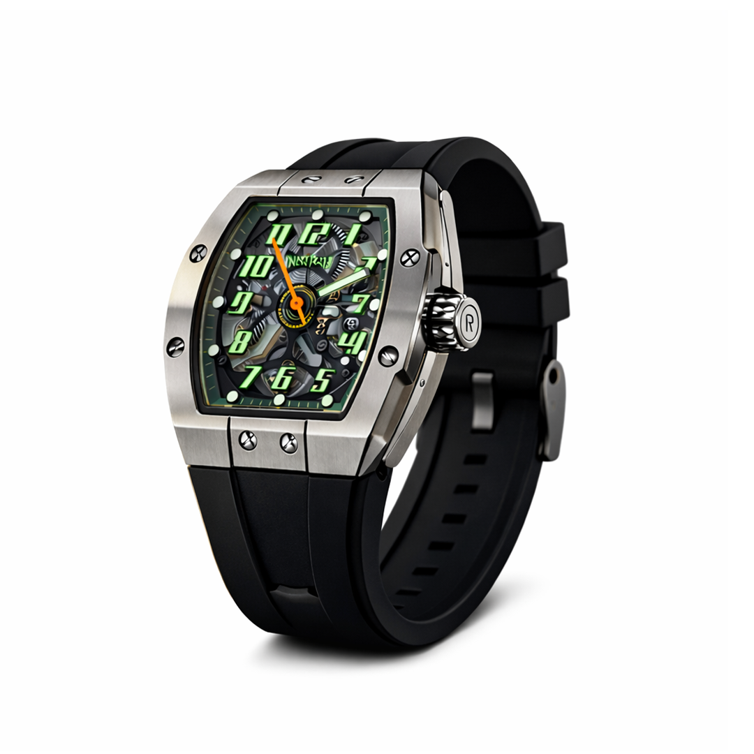 Vanguard Skeletonized "Emerald Carbon" Sports Watch