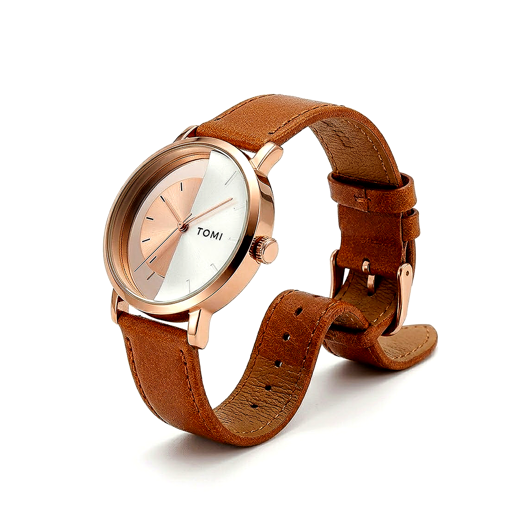 TOMI Creative Dual-Tone Rose Gold Watch