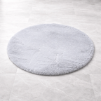 Premium Round Shaggy Rug - Decorative Soft Floor Carpet (Grey)