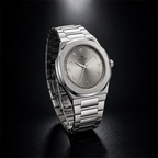 Elegant Royal Arabic Men's Watch - Silver White Dial