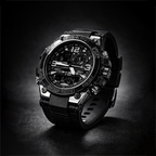 C-SHOCK Dual Display Sports Watch I Shock Resistant 5BAR Waterproof (Black Edition)