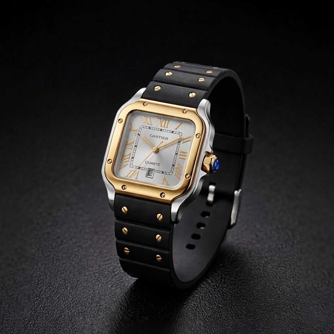 Cartier Two-Tone Square Dial Quartz Watch