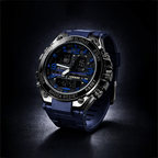 C-SHOCK Dual Display Sports Watch I Shock Resistant 5BAR Waterproof (Blue Edition)