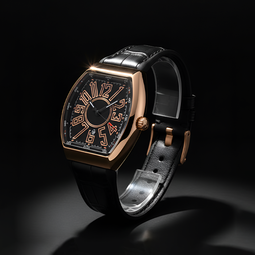 Franck Muller Vanguard Black Dial Luxury Watch – Black GOLD Edition