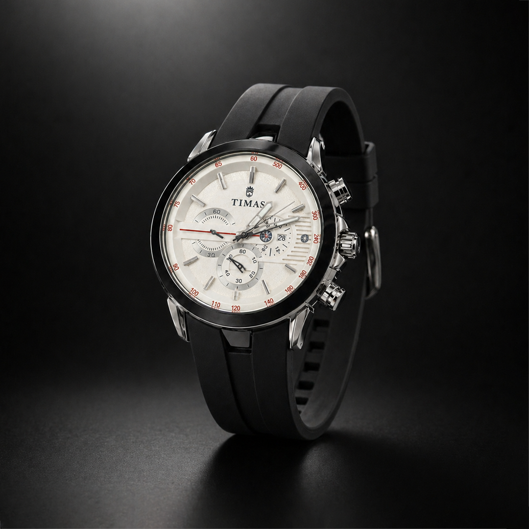 Timas Premium Quartz Sporty Design - Pure White