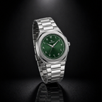 Elegant Royal Arabic Men's Watch - Emerald Green Dial