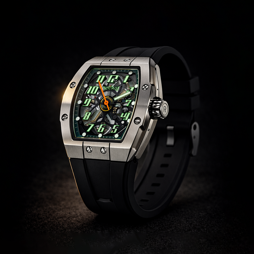 Vanguard Skeletonized "Emerald Carbon" Sports Watch
