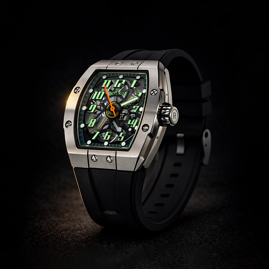 Vanguard Skeletonized "Emerald Carbon" Sports Watch