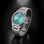 Elegant Royal Arabic Men's Watch - Aqua Blue Dial
