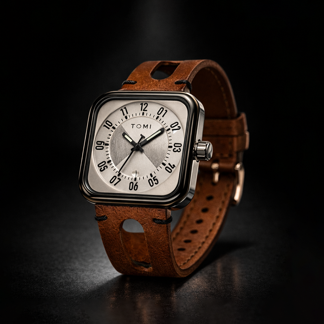 TOMI Urban Aviator Square Watch