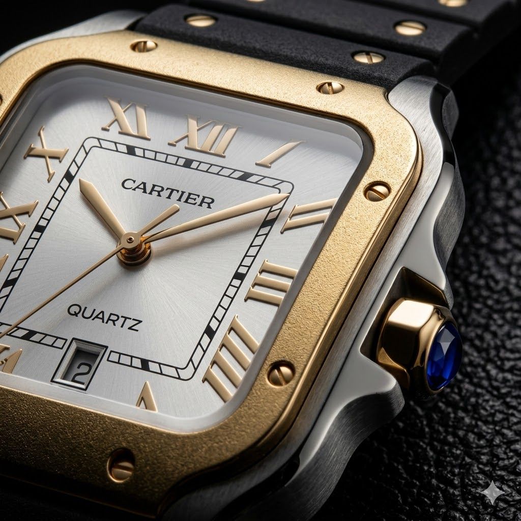 Cartier Two-Tone Square Dial Quartz Watch