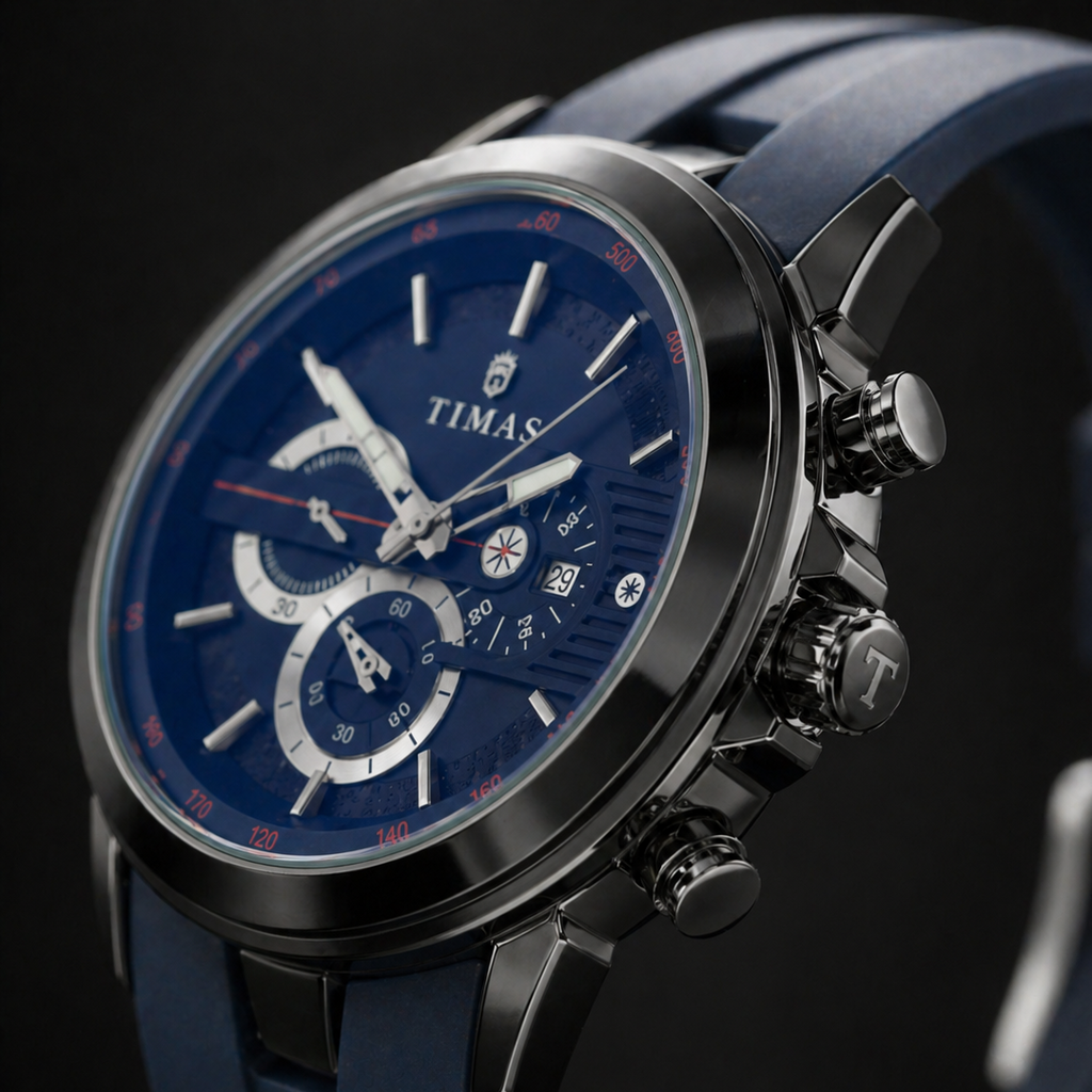 Timas Premium Quartz Sporty Design - Midnight Blue