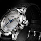 TOMI Silver Tech Edition – Minimalist Metallic Dial Watch