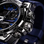 C-SHOCK Dual Display Sports Watch I Shock Resistant 5BAR Waterproof (Blue Edition)