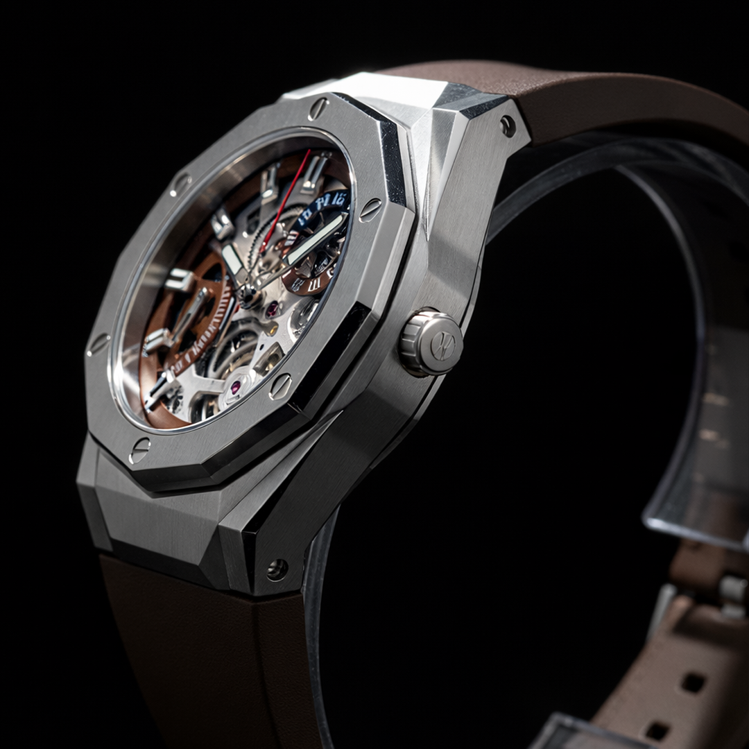 Octagonal Skeleton Watch