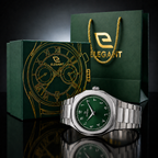 Elegant Royal Arabic Men's Watch - Emerald Green Dial