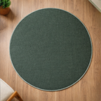 Premium Round Shaggy Rug - Decorative Soft Floor Carpet (Deep Navy Blue)