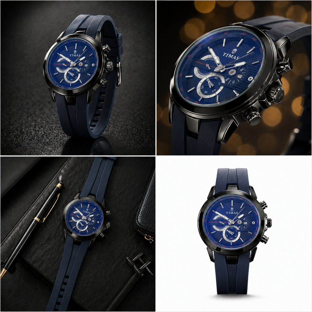 Timas Premium Quartz Sporty Design - Midnight Blue