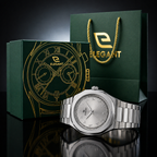 Elegant Royal Arabic Men's Watch - Silver White Dial