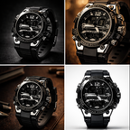 C-SHOCK Dual Display Sports Watch I Shock Resistant 5BAR Waterproof (Black Edition)