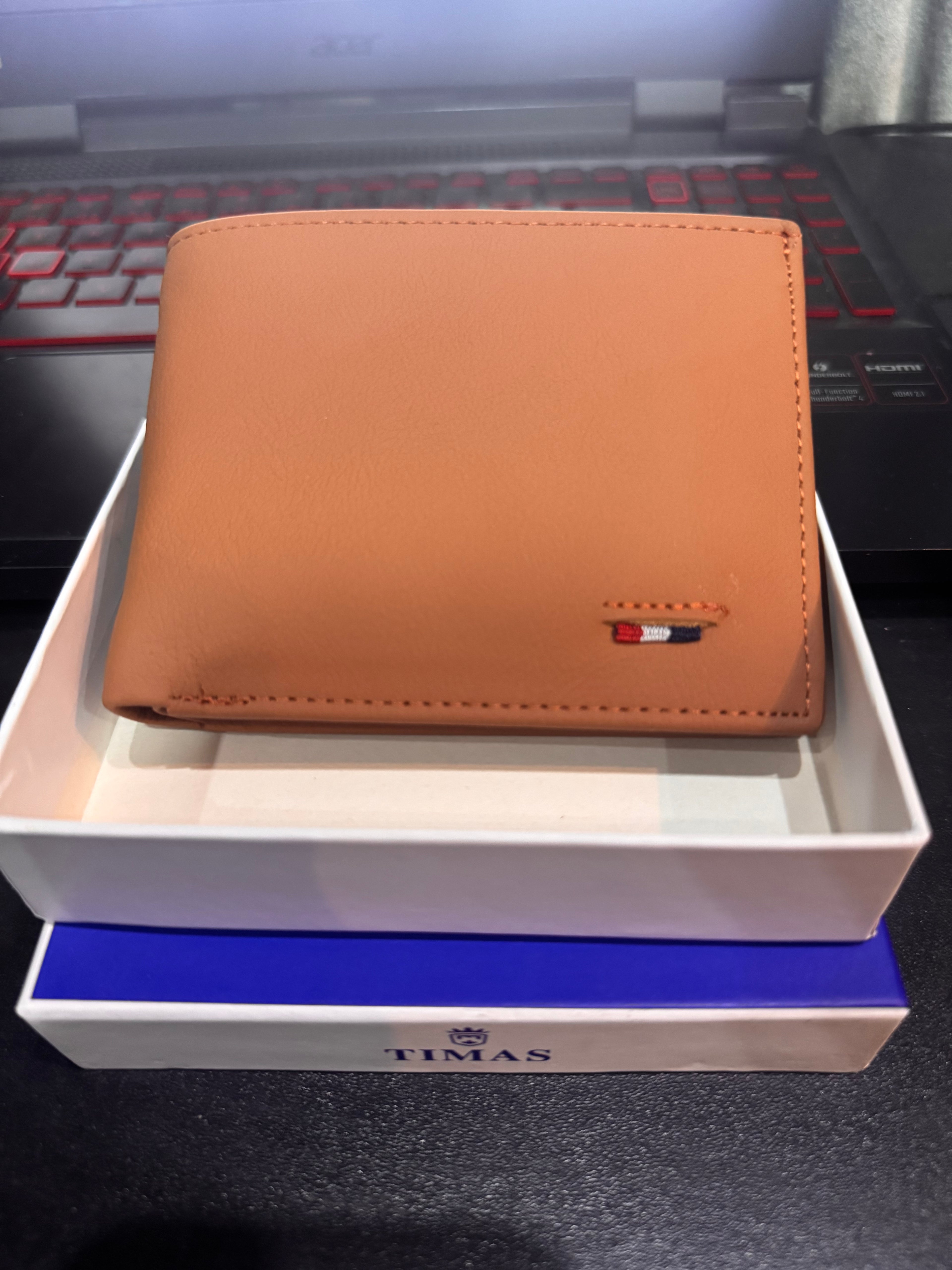 Premium Genuine Leather Bifold Wallet for Men – Tan Brown