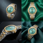 Elegant Royal Arabic Men's Watch - Aqua Blue Dial