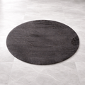 Premium Round Shaggy Rug - Decorative Soft Floor Carpet (Charcoal Grey)