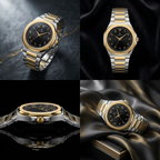Elegant Royal Arabic Men's Watch - Black Dial