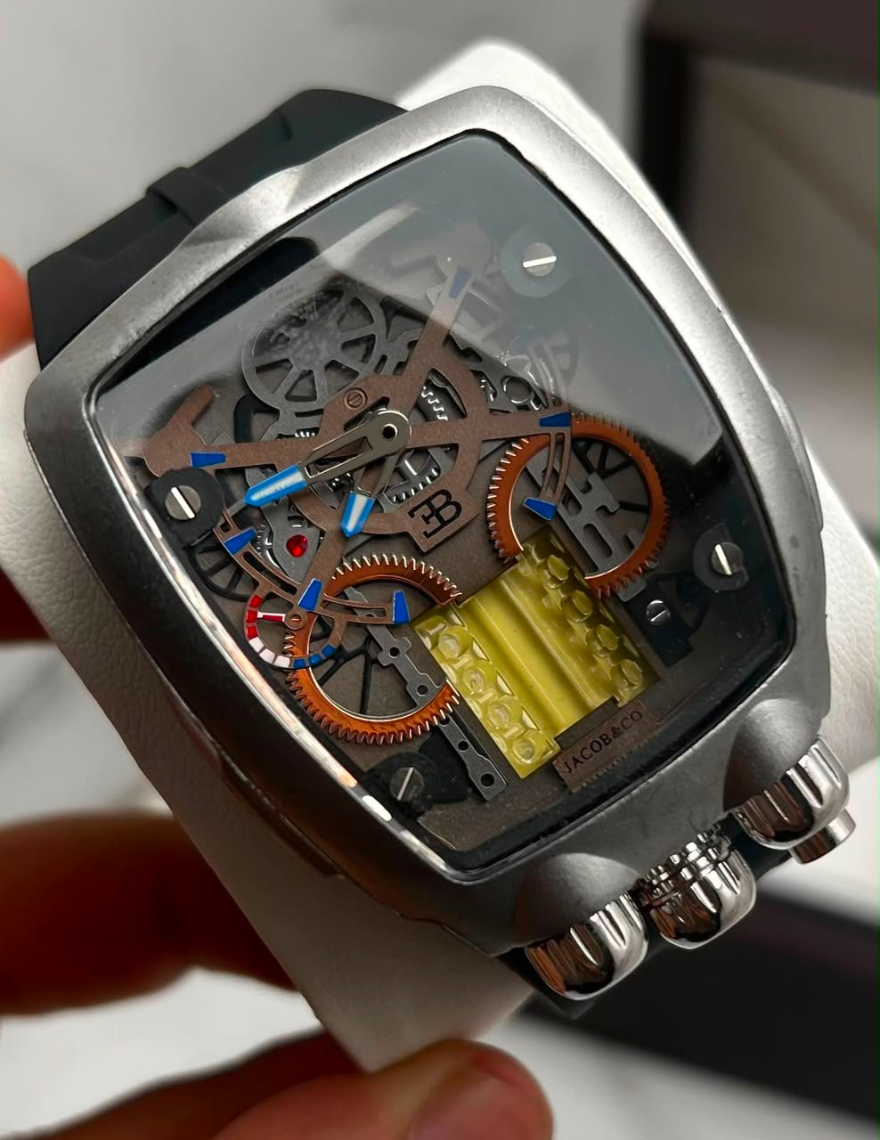 Bugatti Luxury Skeleton Dial Watch