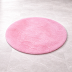 Premium Round Shaggy Rug - Decorative Soft Floor Carpet (Blossom Pink)