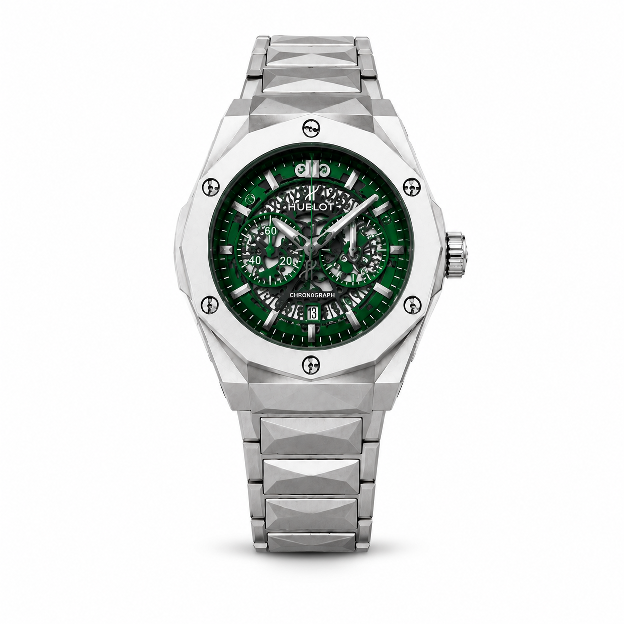 Hublot Skeleton heavy weight – Green and Black Dial