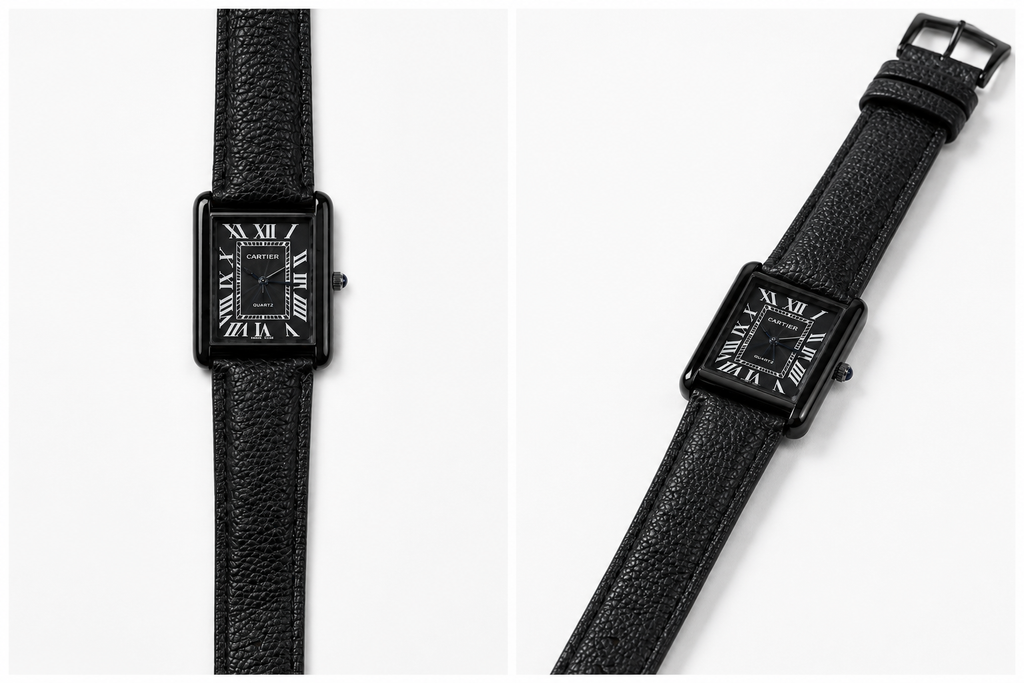 Cartier Roman- black dial n Strap (all black)