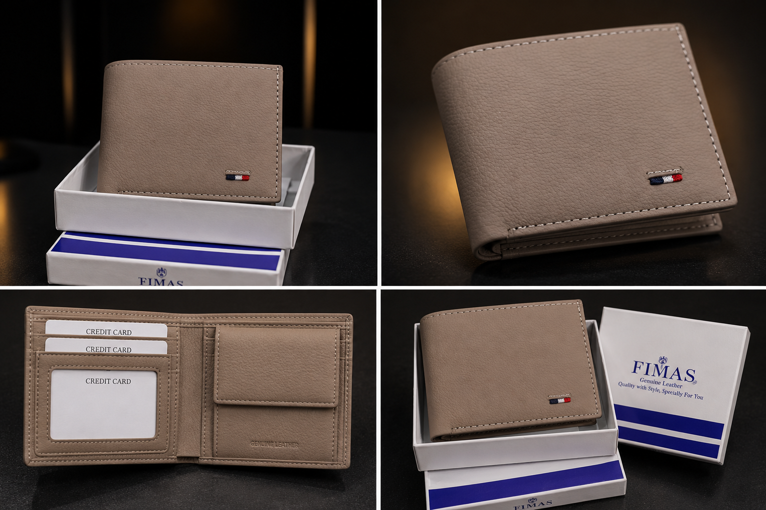 Premium Genuine Leather Wallet for Men – Style Classic Wallet | Grey