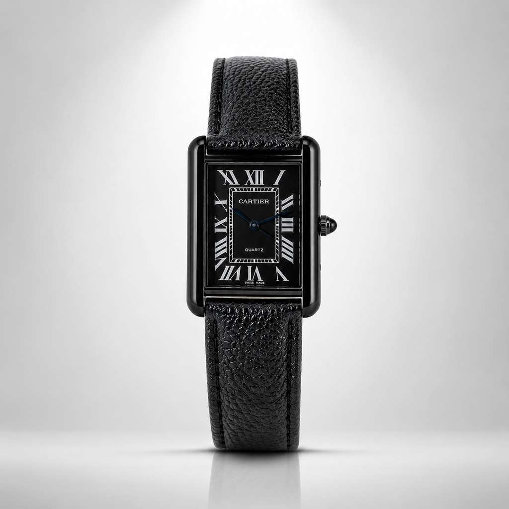 Cartier Roman- black dial n Strap (all black)